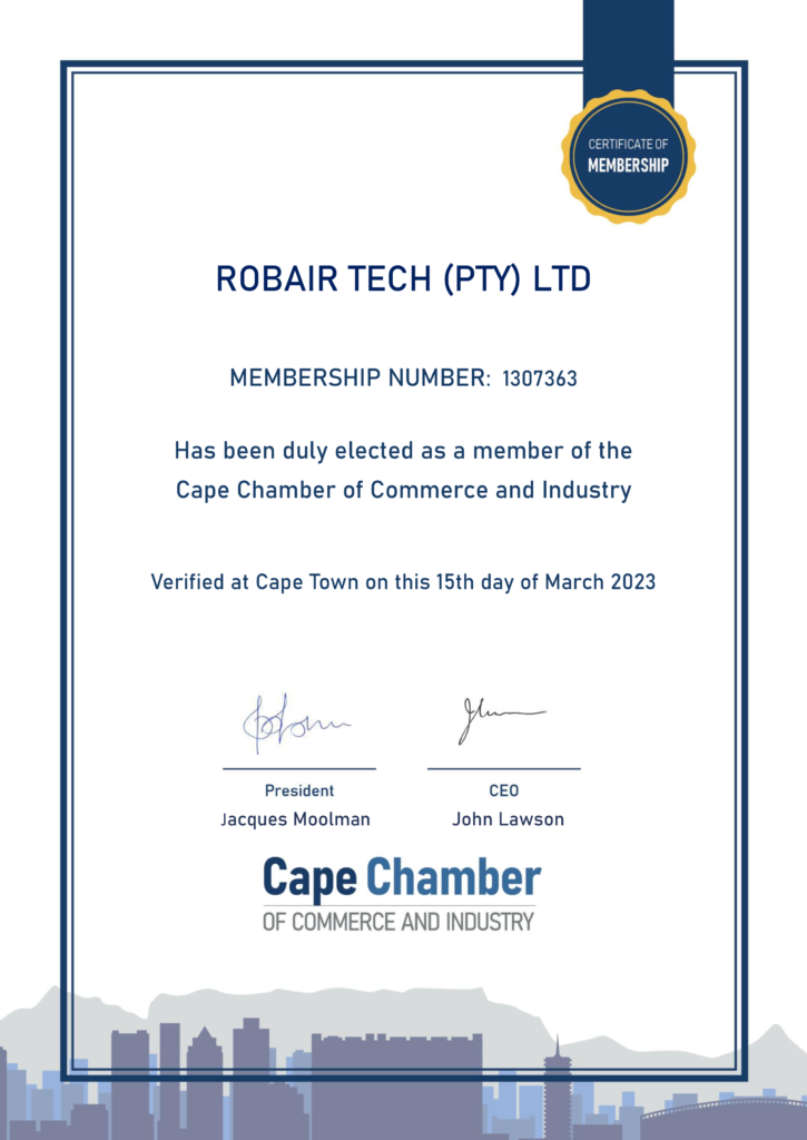 Robair Tech.MEMBERSHIP CERTIFICATE Edel Smart Switches